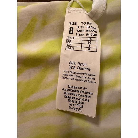 Seafolly Women's Beach Break High Waist Summer Bikini Bottom Size 4 Limeade NWT - Picture 7 of 7